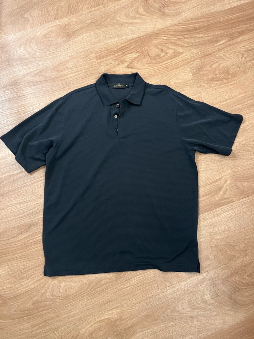 Bugatchi Black Short-Sleeve Polo